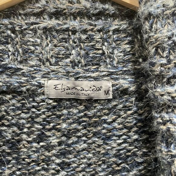 Anthropologie Elsamanda Wool Blend Shawls Collar Open Waterfall Cardigan - M - Picture 6 of 13
